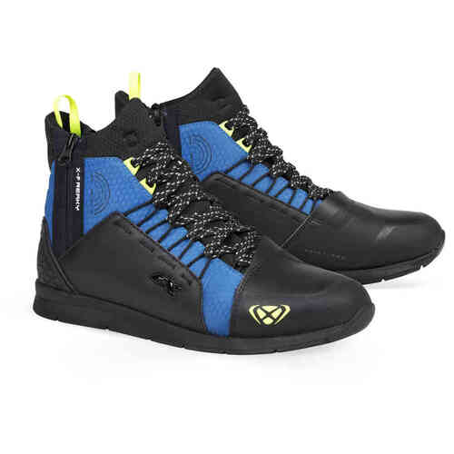 Ixon Freaky Waterproof On Road Motorcycle Boot Black /Blue /Yellow (42)