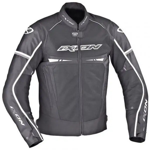 Ixon Pitrace Motorcycle Jacket  Black/White Small