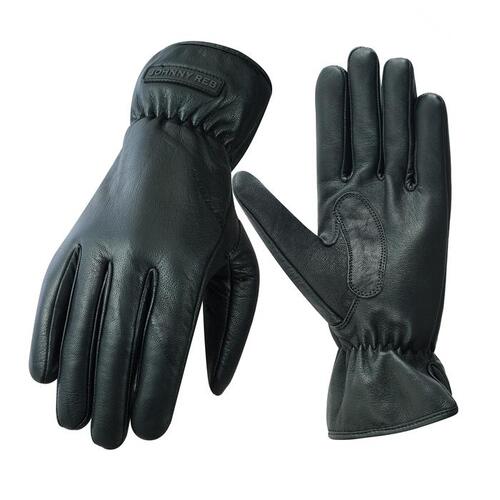 Johnny Reb Man's Epping Motorcycle Leather Gloves  - Black