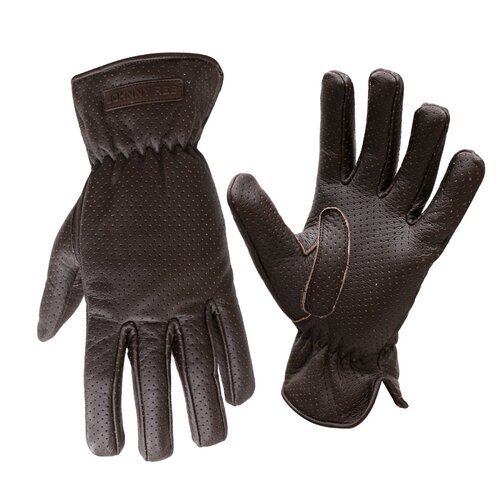 Johnny Reb Man's Epping Perf Motorcycle Leather Gloves  - Brown