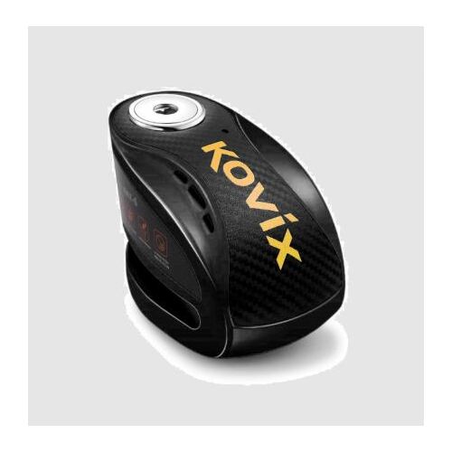 Kovix Alarm Disc Lock KNX10 Black With Reminder Cable & Mount