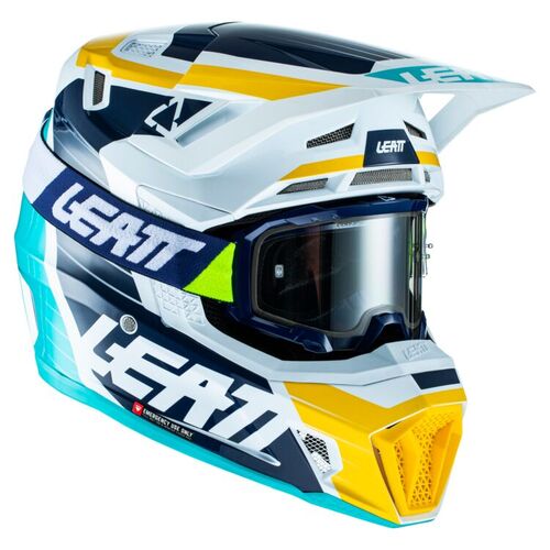 Leatt 2022 Moto 7.5 V22 Helmet Kit - Aqua