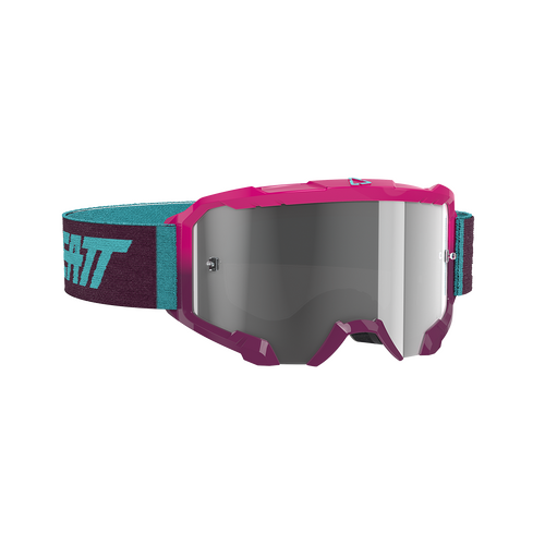 Leatt 2022 Velocity 4.5 Motorcycle Goggles - Neon Pink/Light Grey 58%