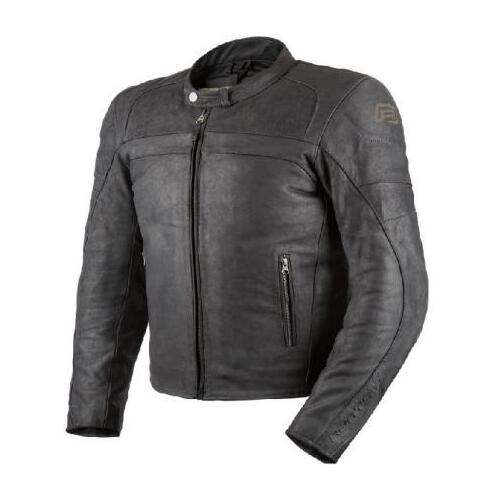 Rjays Calibre II Leather  Motorcycle Jacket   Black (Lg)
