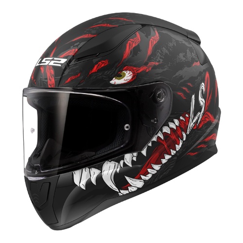 LS2 FF353 Rapid II Kaiju Helmets - Matte Black / Red / White [Size: XS]