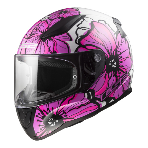LS2 FF353 Rapid II Helmet - Poppies Pink [Size: XS]