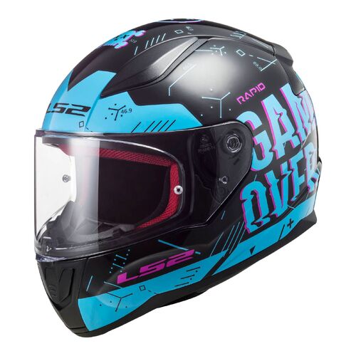 LS2 FF353 Rapid Player Motorcycle Helmet - Black/Blue