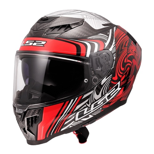 LS2 FF807 Dragon Enthum Helmet - Black/Red [Size: Small]