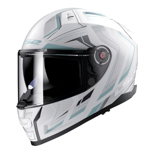 LS2 FF811 Vector II Alizer - Matte White / Silver [Size: Small]