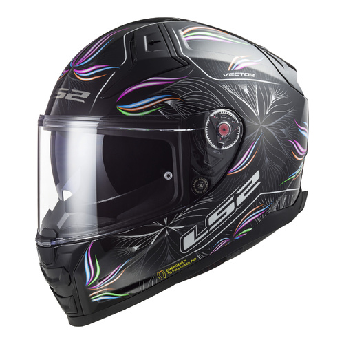 LS2 FF811 Vector II Tropical Helmet - Black / White [Size: Medium ]