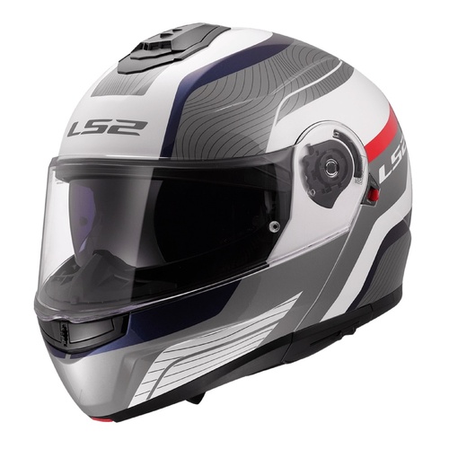 LS2 FF908 Strobe II Monza Helmet - White / Blue / Red [Size: X-Small]