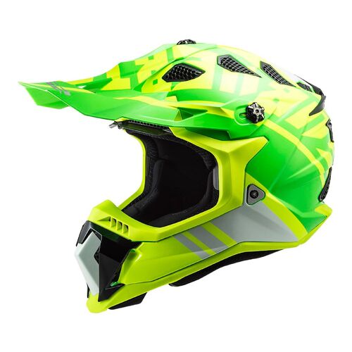 LS2 MX700 Subverter Evo Gammax Helmet - Green/Hi-Vis Yellow