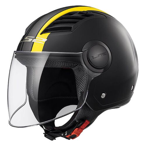 LS2 OF562 Airflow-L Metropolis Helmet - Matte Black/Yellow