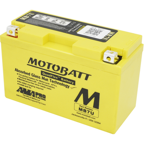 MB7U Motobatt Quadflex 12V Motorcycle Battery 8