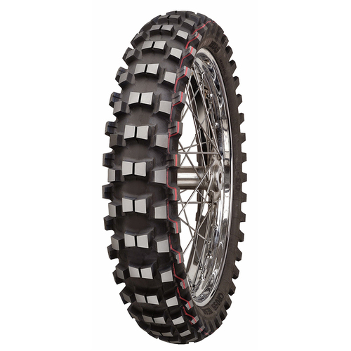 Mitas Terraforce MX Med-Hard Red Stripe Motocross Tyre Rear - 100/100-18 59M