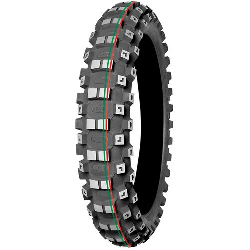 Mitas Terraforce MX Med-Hard Red & Green Stripe Motocross Tyre Rear - 120/80-19 63M