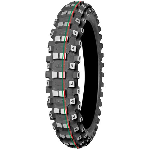 Mitas Terraforce MX Med-Hard Red & Green Stripe Motocross Tyre Rear - 120/90-18 65M