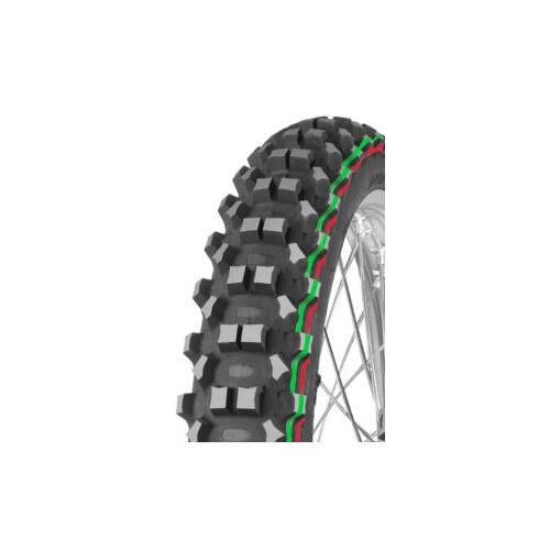 Mitas Terraforce MX Med-Hard Red & Green Stripe Motocross Tyre Front - 80/100-21 51M