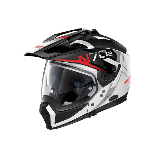 N-702X Bungee Motorcycle Helmet White/Black/Red 39 XXL