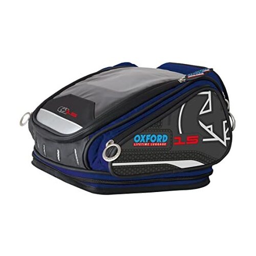 Oxford X15 Quick Release Motorcycle Tank Bag Blue -15L