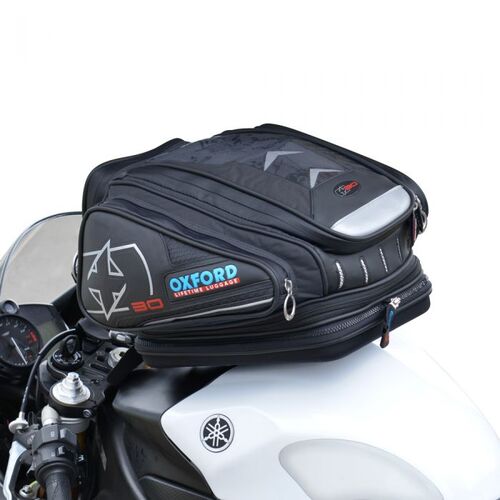 Oxford X30 Quick Release Motorcycle Tank Bag 30L - Black
