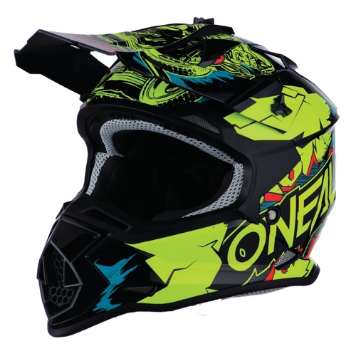 O'Neal 2022 Youth 2 SRS Rush V.22 Motorcycle Helmet - Neon/Yellow