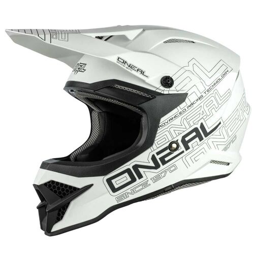 Oneal 24 3SRS  Solid V.23 Motorcycle Helmet - Flat White (2X-Large)