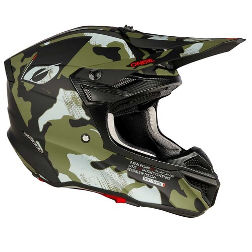 Oneal 24 5Srs Camo V.23 Motorcycle Helmet  - Black/Green (Lg)