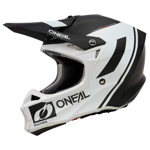 O'Neal 2023 10 SRS Flow V.23 Motorcycle Helmet - Black/White