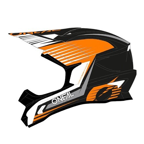 O'Neal 2021 Adult 1 SRS Stream Motorcycle Helmet  - Black/Orange