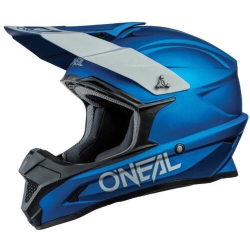 Oneal 24 1Srs Solid V.21 Youth Motorcycle Helmet  - Blue (Md)