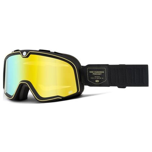 100% Barstow Caliber Motorcycle Goggle  - Flash Yellow Lens