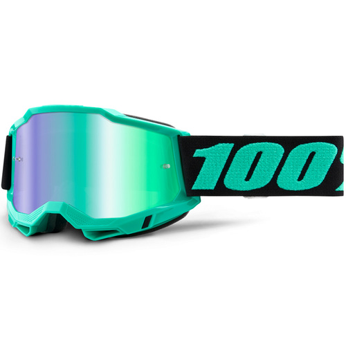 100% Accuri2 Off Road Motorcycle  Goggle Tokyo Mirror Green Lens