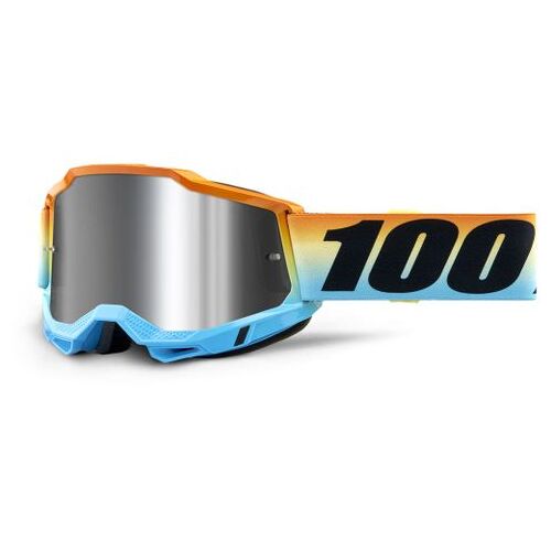 100% Accuri2 Off Road Motorcycle  Goggle Sunset Flash Silver Lens