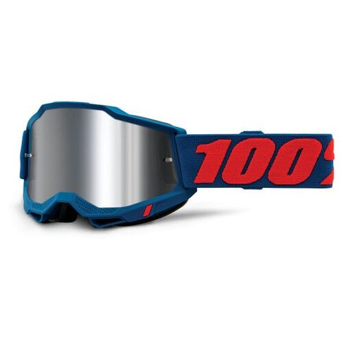 100% Accuri2 Off Road Motorcycle  Goggle Odeon Flash Silver Lens