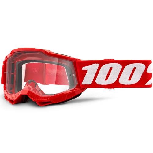 100% Accuri2 Off Road Motorcycle  Youth Goggle Red Clear Lens