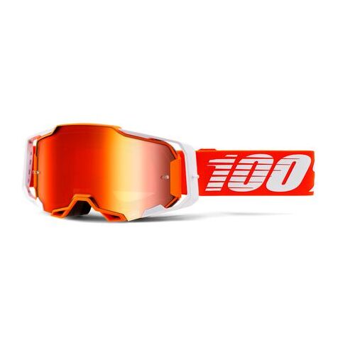 100% Armega Off Road Motocycle Goggle Regal Mirror Red Lens