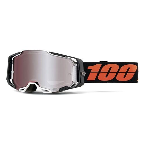 100% Armega Off Road Motocycle Goggle Renen Hiper Silver Mirror Lens