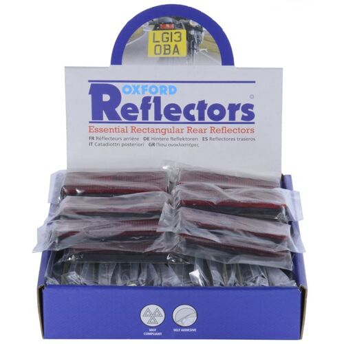 Oxford Self-Adhesive Reflectors Rectangular - 50PC