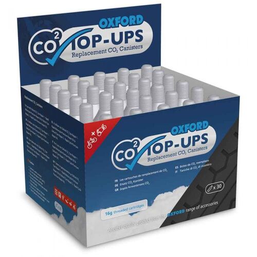 Oxford CO2 Top-Ups Motorcycle Repair Tyre Kit - Silver