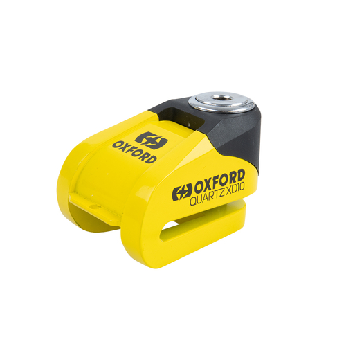 Oxford Quartz XD10 Motorcycle Disc Lock  - Yellow/Black