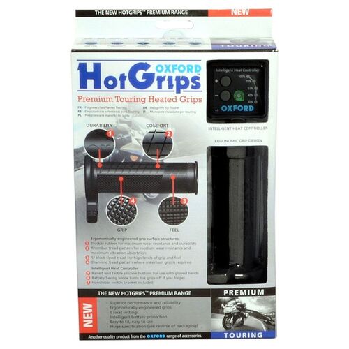 Oxford Motorcycle Hot Grips Premium Touring With V8 Switch