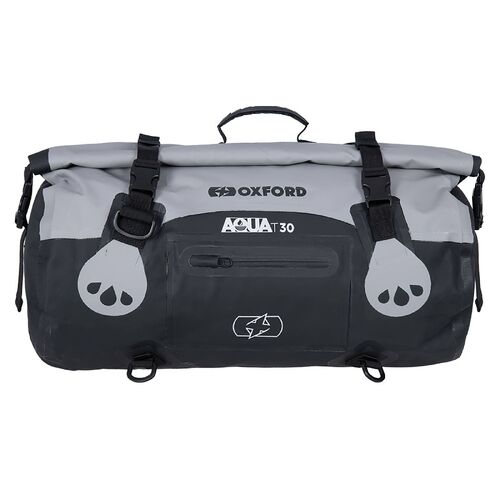Oxford Aqua T30 Motorcycle Roll Bag Black /Grey (New)