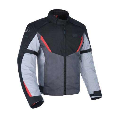Oxford Delta 1.0 Mens Wp Motorcycle Jacket Black/Grey /Red Medium