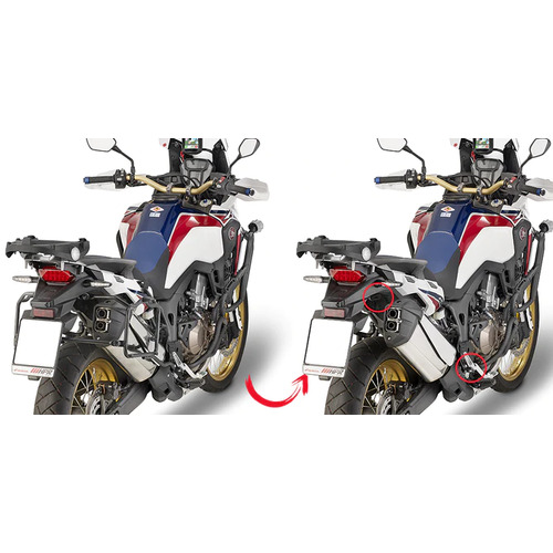 Givi Motorcycle Pannier Frames Rapid Release - Honda CRF1000L Africa Twin 16-17