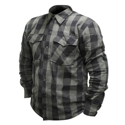 RJays Regiment Flannel Motorcycle Shirt  - Gray/Black