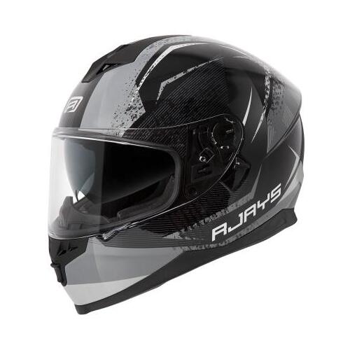Rjays Dominator II Road Motorcycle Helmet Strike Black/Grey (Xs)