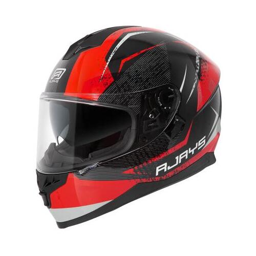 Rjays Dominator II Road Motorcycle Helmet Strike Black/Red (Sm)