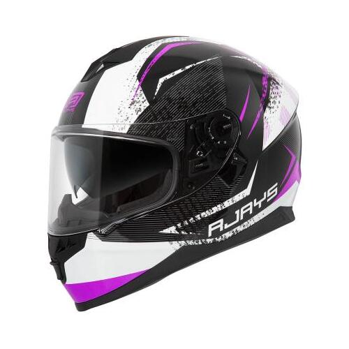 Rjays Dominator II Road Motorcycle Helmet Strike White /Pink (Xs)