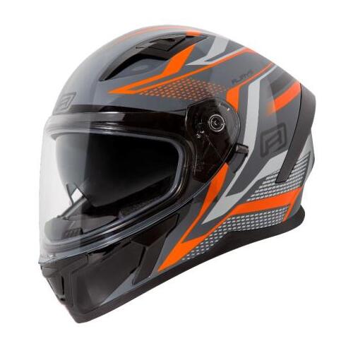 Rjays Apex III Road Motorcycle Helmet Ignite Grey/Orange (Xs)